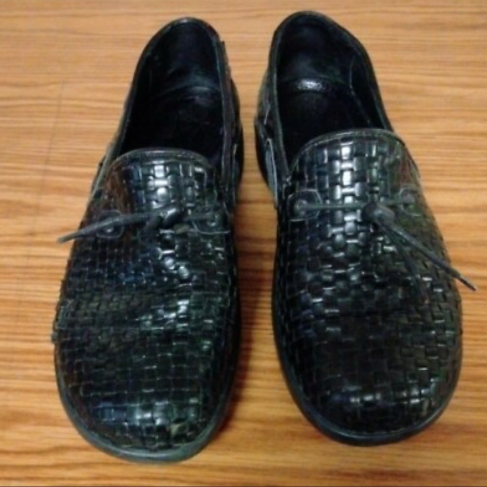 Dansko Solve Black Woven Leather Shoe Size 41 (10) NWOB